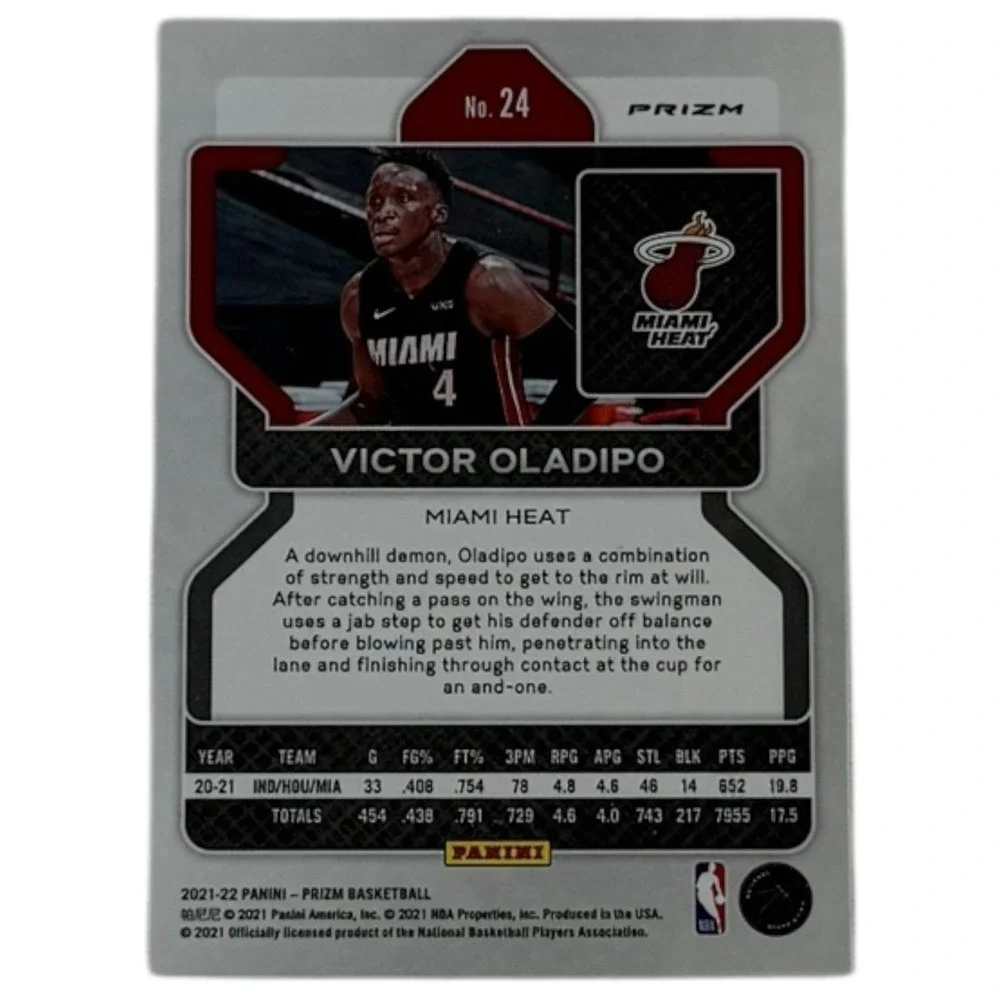 2021-22 Panini Prizm - Victor Oladipo #24 Red White & Blue Prizm‎